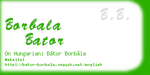 borbala bator business card